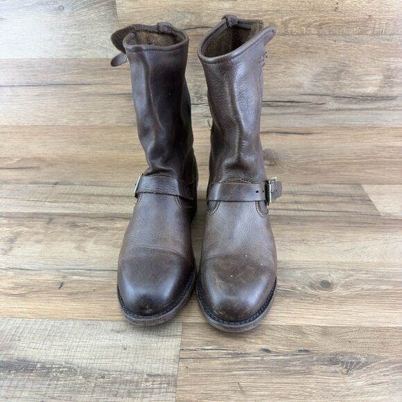 Vintage Women's Sz 7.5 Shoe Company Short Bootie Leather Biker Riding Wo… - Picture 2 of 7